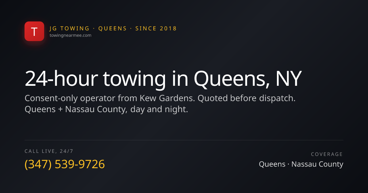 JG Towing website preview